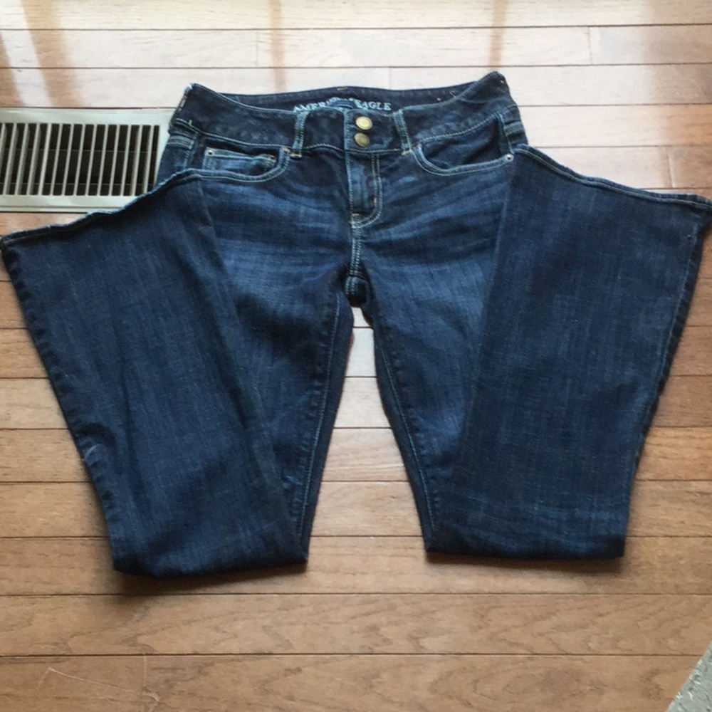 American Eagle Dark Blue Jeans Size 4 - Boot Cut